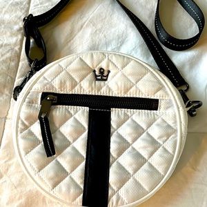 Oliver Thomas Black/White Stripe Crossbody